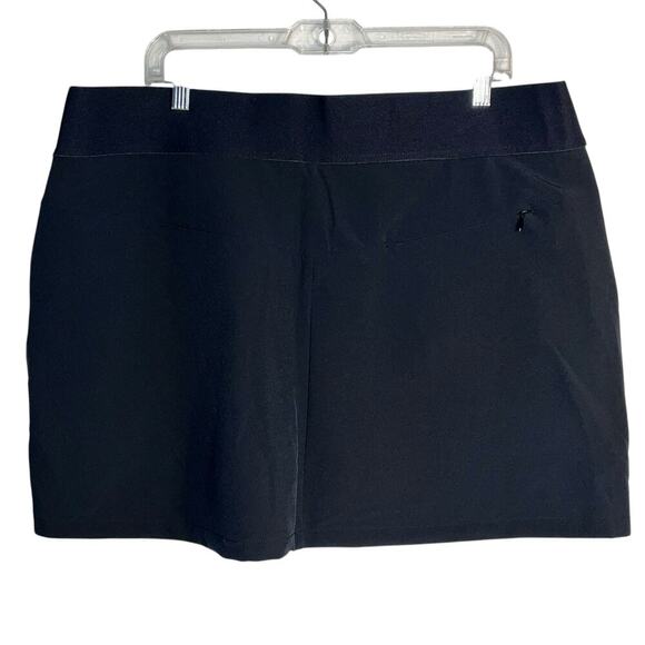 Greg Norman PlayDry Black Golf Skort XL Stretch Pull-On Activewear Skirt - Picture 2 of 7